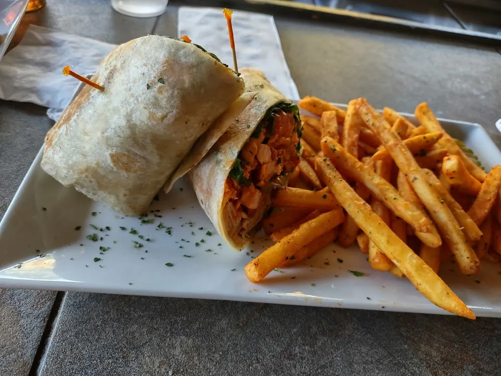 Buffalo Chicken Wrap with Fries